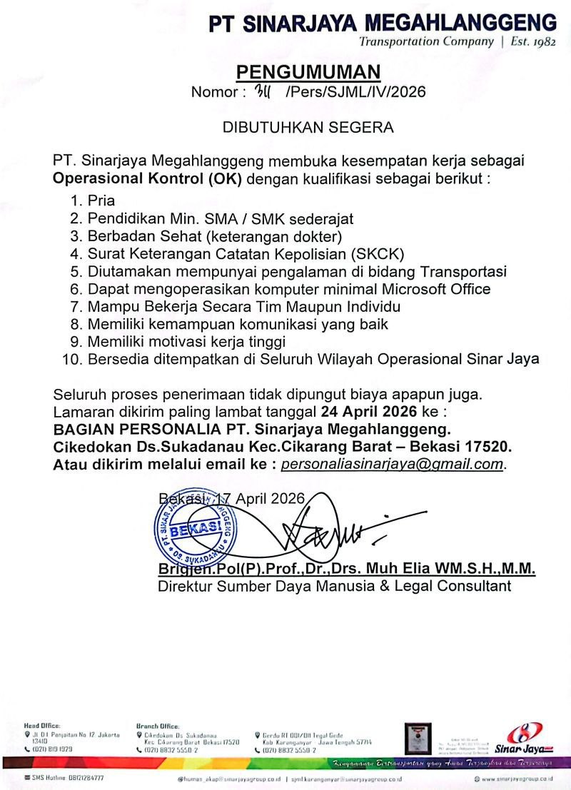 PT. Sinarjaya Megahlanggeng.